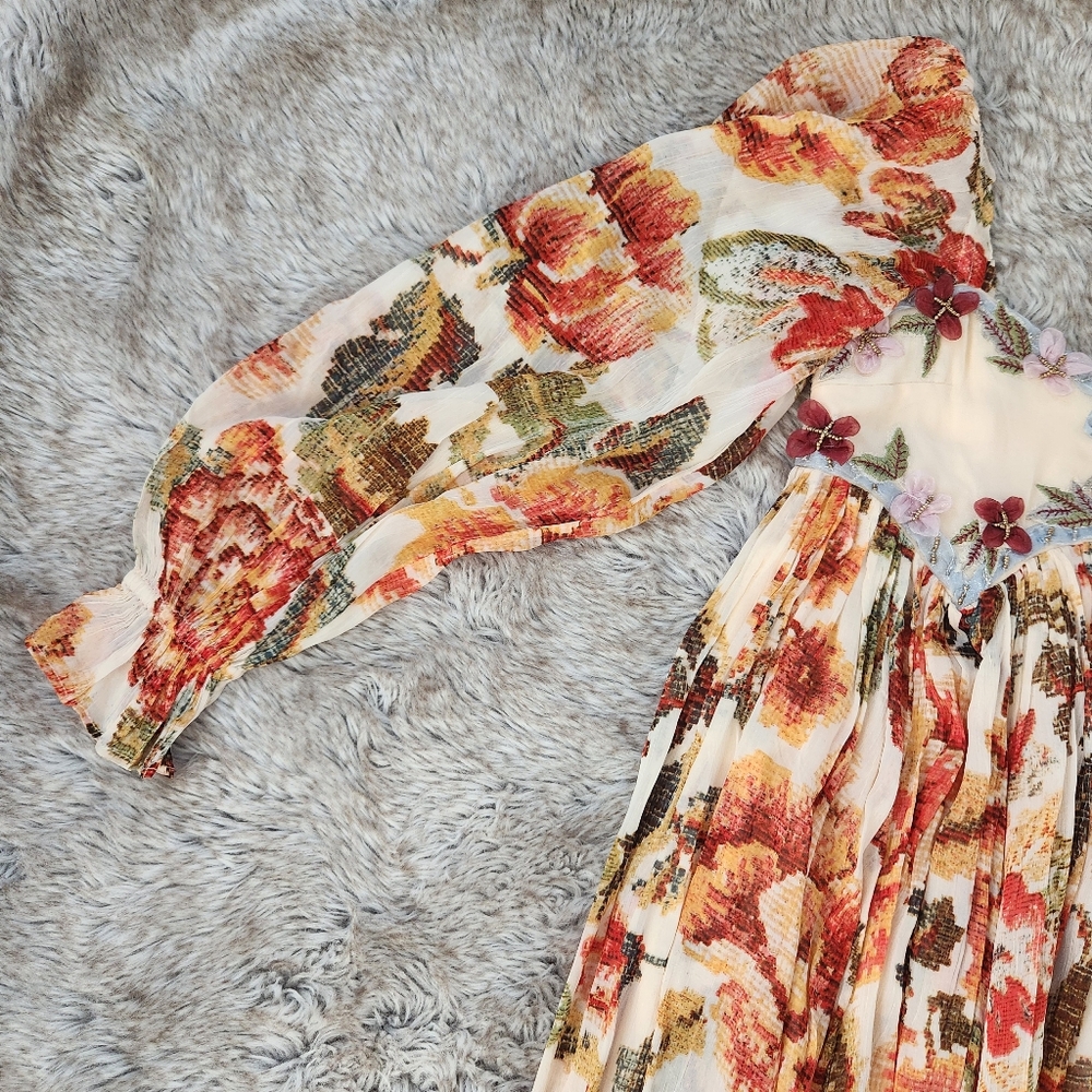 Free People Timeless Tapestry Maxi Dress In Antique‎ Combo Women's Size XS - Picture 7 of 16